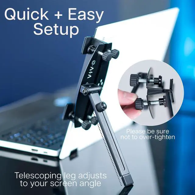 Alt view image 5 of 7 - Portable Monitor Holder for Laptop Screen Extender, Fits Laptops up to 18.5 inches, Black, STAND-PM01A