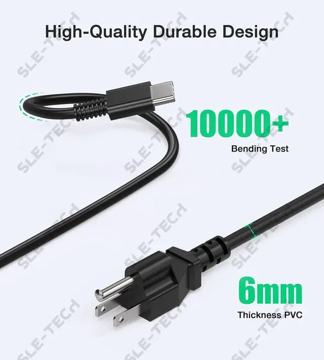Alt view image 4 of 7 - 45W USB-C Type-C Charger for HP Chromebook 11 11A 14 14A x360 | Compatible with HP G5-G8 EE, 14-ca051wm ca052wm ca061dx ca091wm, 11-ae051wm ae001tu ae027nr, 12-c012dx, 20V 2.25A PD