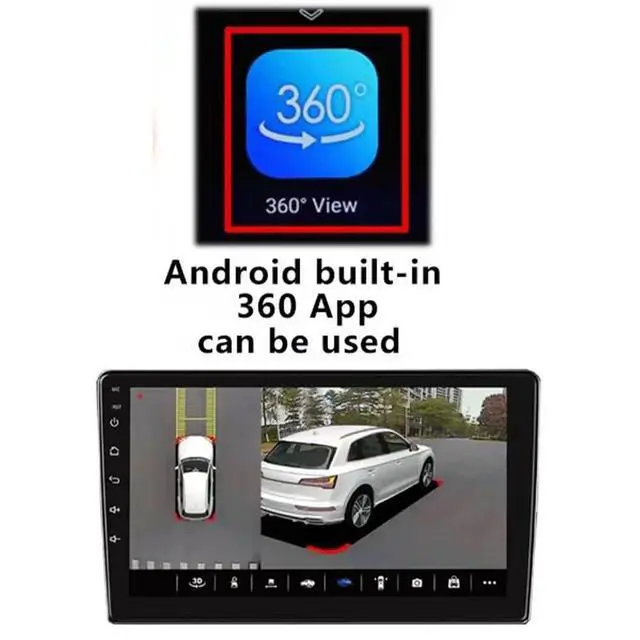 Alt view image 3 of 7 - 360-Degree Panoramic Camera System for Android 3D 720P Excellent Night Vision Parking Assist Kit with Mounting Accessories and Video Cables (360 Camera-720P)