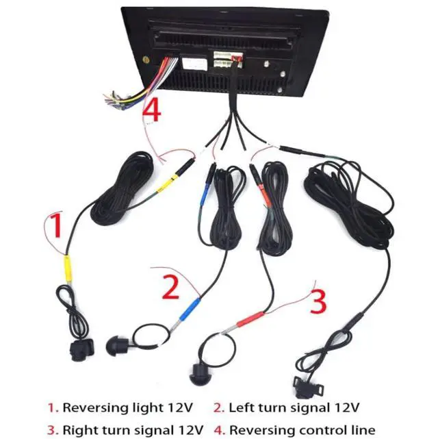 Alt view image 5 of 7 - 360-Degree Panoramic Camera System for Android 3D 720P Excellent Night Vision Parking Assist Kit with Mounting Accessories and Video Cables (360 Camera-720P)