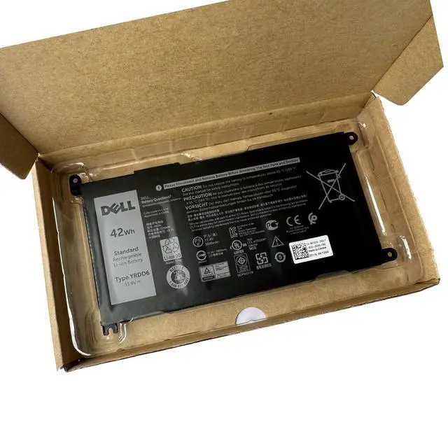 Alt view image 2 of 5 - DELL YRDD6 11.4V 42Wh 3-Cell Battery For DELL Inspiron 3493 3582 3583 3584 3593 3793 5480 5482 5485 5488 5491 5493 5585 5590 5591 5593 5594 5598,Vostro 3491 5481 5581 5490 5590,Latitude 3310 2-in-1