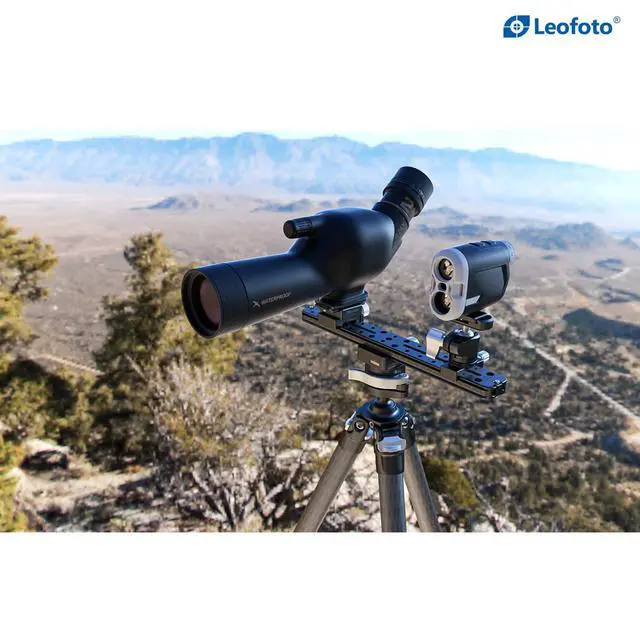Alt view image 2 of 7 - FDM-03 Binocular Rangefinder Rail Kit, for Binocular/Rangefinder, Double Dovetail, Ball Head, Clamp with QR Plate