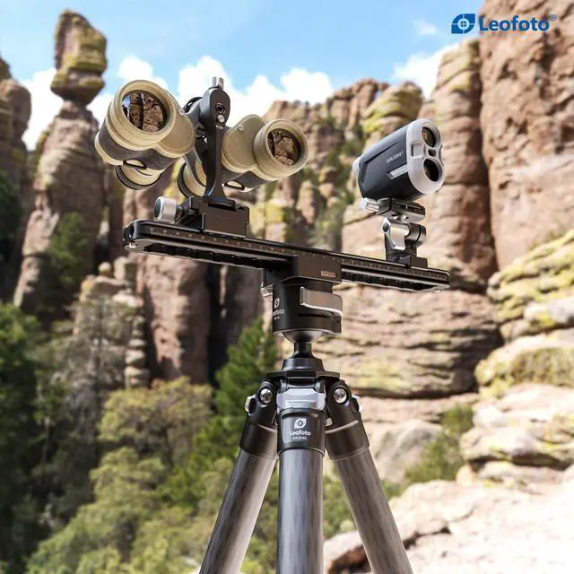 Alt view image 3 of 7 - FDM-03 Binocular Rangefinder Rail Kit, for Binocular/Rangefinder, Double Dovetail, Ball Head, Clamp with QR Plate