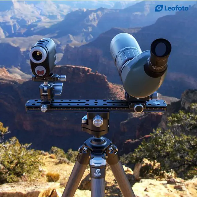 Alt view image 7 of 7 - FDM-03 Binocular Rangefinder Rail Kit, for Binocular/Rangefinder, Double Dovetail, Ball Head, Clamp with QR Plate