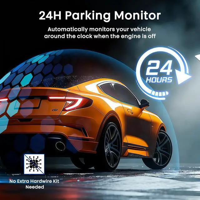 Alt view image 7 of 7 - 5 Channel 1080P*5 Dash Cam Front Rear Left Right Cabin with OBD2 Power Cable, 360° Coverage Dash Camera for Cars with 128GB SD Card, 5G WiFi & App Control, G-Sensor, 24H Parking Mode, Loop Recording