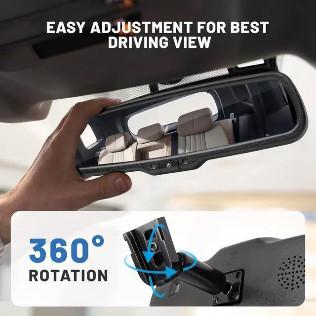 Alt view image 7 of 7 - Tailgate Handle Backup Reverse Camera with 4.3" Rear View Mirror Monitor Kit for 2004-2016 Ford F150 F250 F350 F450 F550 Super Duty, Tailgate Latch Handle Rear Camera Rearview Mirror Replacement