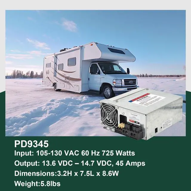 Alt view image 4 of 7 - PD9345 RV Power Converter Replacement 9300 Series Converter, 45Amp 120V to 12V RV Converter Charger for RV Camper Caravans Trailer Battery, 725W