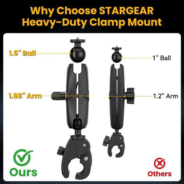 Alt view image 2 of 7 - Starlink Mini Clamp Mount with Protective Silicone Case, 2 in 1 Satellite Dish Mounting Kit & Cover with Adjustable Clamp Mount Handle Shoulder Strap & 1/4"-20 Nuts for RVs Car Boat-Black