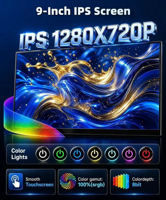 Alt view image 7 of 7 - 9 Inch Car Stereo for Toyota Yaris Vios 2007-2013, Wireless CarPlay Android Auto MP5 Player with IPS Touchscreen Bluetooth FM/RDS DSP Vi-Link You-Tube Mirror Link, Backup Camera SWC