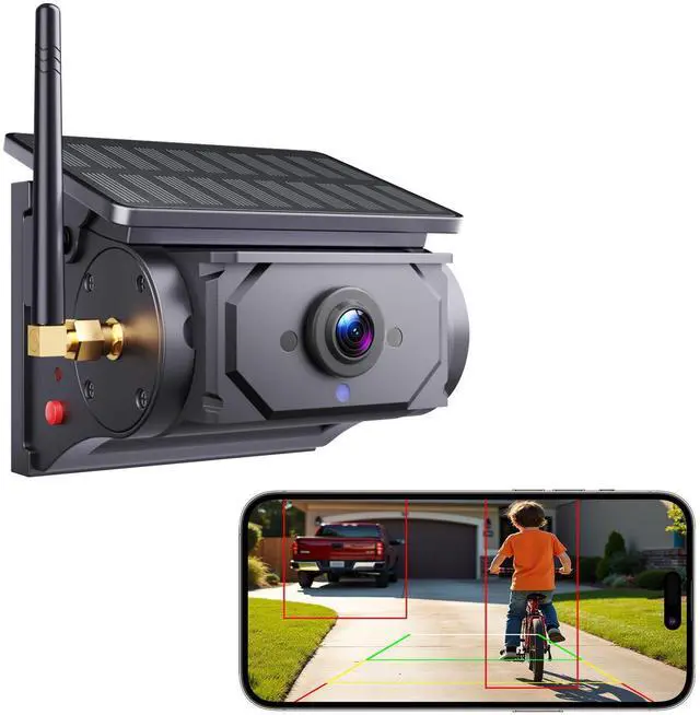Main image of Wireless Backup Camera with Motion Detection Alert for Truck RV Trailer | 9600mAh Long Life Battery, 1080P HD Night Vision, Magnetic Solar Powered WiFi Rear View Camera IP67, Phone App Control