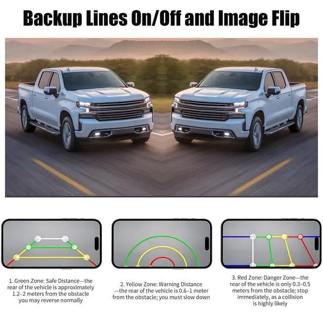 Alt view image 4 of 7 - Wireless Backup Camera with Motion Detection Alert for Truck RV Trailer | 9600mAh Long Life Battery, 1080P HD Night Vision, Magnetic Solar Powered WiFi Rear View Camera IP67, Phone App Control