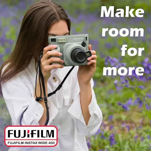 Alt view image 5 of 7 - Instax Wide 400 Instant Film Camera (Sage Green) Bundle with Instax Wide Instant Film (40 Sheets), with Accessories Including Protective Carrying Case