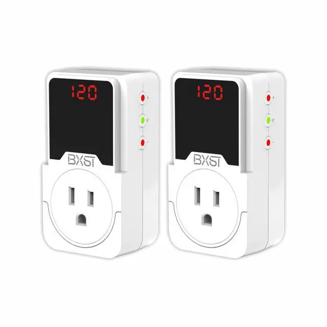 Main image of Surge Protector Outlet, Voltage Regulator for Refrigerator, TV, PC and Home Appliances, Adjustable High/Low Voltage Protection, Wall Outlet Surge Protector, 120V 15A 1800W, 2 Pack