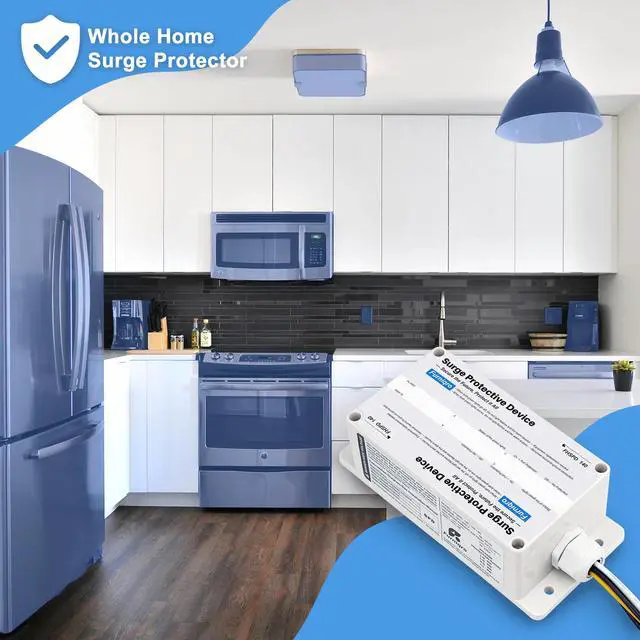 Alt view image 7 of 7 - FHSPD140 Whole House Surge Protector FS140 Whole House Surge Protection Device Rated for 140,000 Amps, Whole Home Surge Protector, Indoor/Outdoor Use, 120/240V