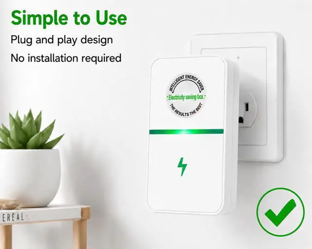 Alt view image 6 of 7 - Electricity Saving Box Energy Saving Device Smart Save Plug Power Saver 4 Pack Stopwatt Smartplug Device, Stop Watt Device Plug-in for Home Office Voltage Optimization Surge Outlet 90v-250v 30KW