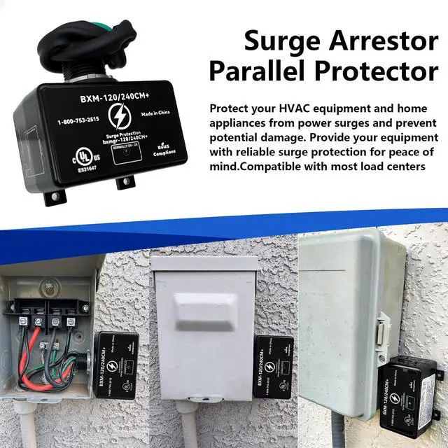 Alt view image 2 of 6 - 120/240CM+ Surge ARRESTOR,Replacement for Ditek DTK-120/240CM+ HVAC Surge Arrestor,120/240CM+ Surge Suppressor,Parallel Protector,Multi-Purpose,NEMA 4X,UL Listed SPD Type 1 120/240VAC
