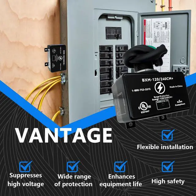 Alt view image 5 of 6 - 120/240CM+ Surge ARRESTOR,Replacement for Ditek DTK-120/240CM+ HVAC Surge Arrestor,120/240CM+ Surge Suppressor,Parallel Protector,Multi-Purpose,NEMA 4X,UL Listed SPD Type 1 120/240VAC