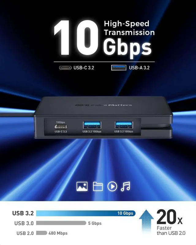 Alt view image 5 of 7 - 8-in-1 Portable 40Gbps Dual HDMI USB4 Hub | 1x 8K@30Hz / 4K@120Hz or 2x 4K@60Hz HDMI, Gigabit Ethernet, 100W PD Charging, Limited macOS Display Support