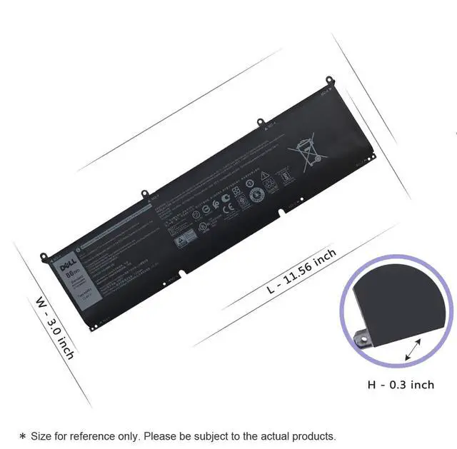 Alt view image 3 of 7 - DELL 69KF2 Laptop Battery for Dell Precision 5550 5560 XPS 15 9500 9510 Alienware M15 (R3 R4 R5 R6 R7) M17(R3 R4) Inspiron 7510 7610 Series Notebook 8FCTC 08FCTC 70N2F 070N2F M59JH 0M59JH 86Wh