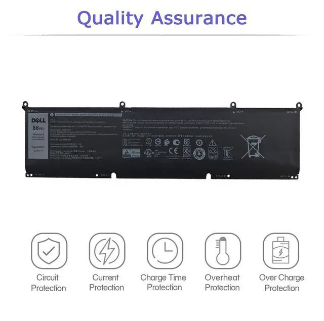Alt view image 6 of 7 - DELL 69KF2 Laptop Battery for Dell Precision 5550 5560 XPS 15 9500 9510 Alienware M15 (R3 R4 R5 R6 R7) M17(R3 R4) Inspiron 7510 7610 Series Notebook 8FCTC 08FCTC 70N2F 070N2F M59JH 0M59JH 86Wh
