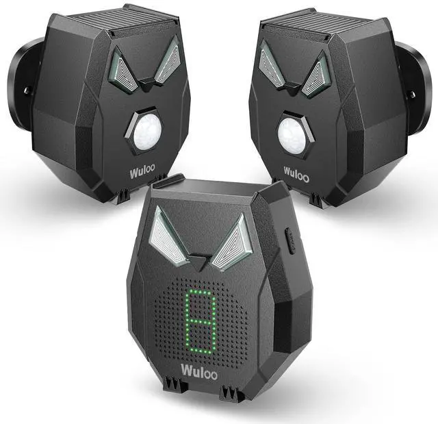 Main image of Solar Wireless Driveway Alarm, Outdoor Motion Sensor Detector Alarms Driveway Alert System 2000ft Long Range with Rechargeable Battery, Outside Weatherproof/Expandable (1 Receiver and 2 sensors)
