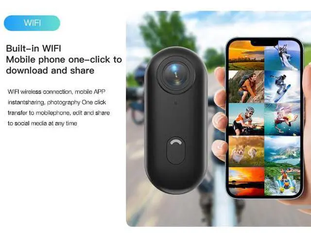 Alt view image 7 of 7 - H7Pro 1080P Thumb Action Camera, Mini Body Camera with Magnetic Lanyard | Wearable POV Portable Body Cam with Waterproof Case, Hands-Free Recording, Helmet Cam for Work, Cycling, Vlogging (No Card)