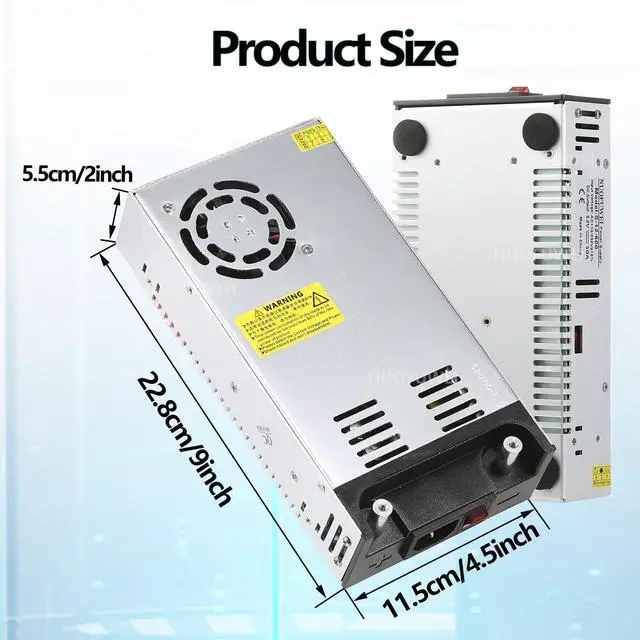 Alt view image 4 of 6 - DC 12V 50A 600W Power Supply 110V AC to 12V DC Converter | 50A 600W Switching Power Supply Transformer PSU for 12Volt Motor Pump CCTV Security Camera Car Stereo 3D Printer
