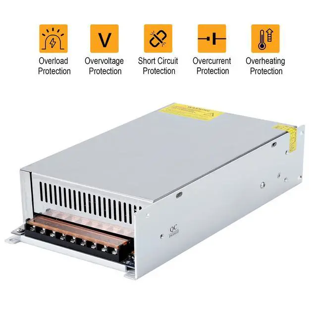 Alt view image 5 of 7 - 12V 100A 1200W DC Switching Power supply Adapter PSU AC-DC 12Volt Industrial Transformer Converter 0-80/50amps LED drive Lamp Meter Semiconductor Motor Pump Winch Stereos Amplifier Fan SMPS 110V/220V