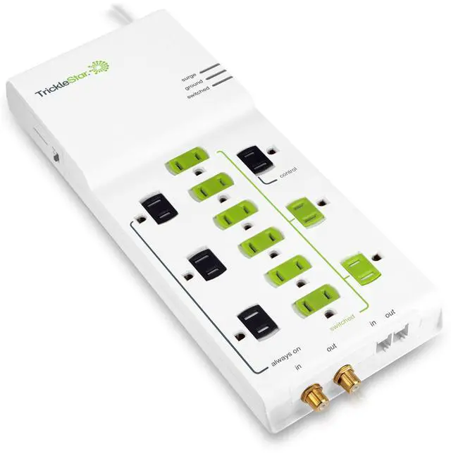 Main image of TS1006 12-Outlet Tier 1 Advanced PowerStrip, 4320 Joules, Coax + RJ11 Secondary Protection, 4 ft Cord