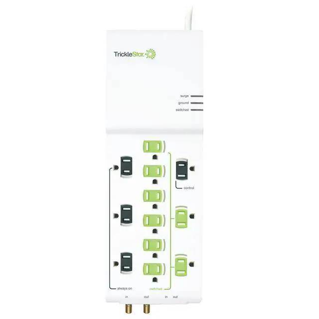 Alt view image 2 of 2 - TS1006 12-Outlet Tier 1 Advanced PowerStrip, 4320 Joules, Coax + RJ11 Secondary Protection, 4 ft Cord
