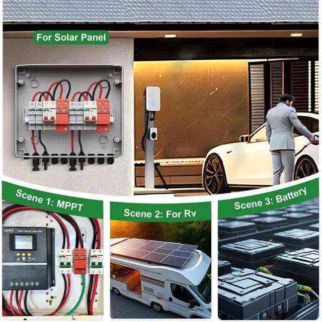 Alt view image 7 of 7 - 2P 40KA Voltage Surge Protector DC 1000V Solar PV Lightning Arrester Device for Rv, Home Lightning Protection System 35mm DIN Rail Mount (2pcs)