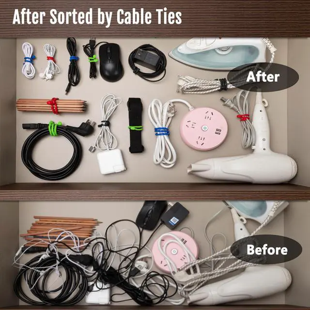 Alt view image 3 of 7 - 20 PCS Silicone Twist Ties Reusable Cable Ties Steel-Core Straps for Organizing Bundling and Holding All Purpose Bendable Cord Tie for Indoor Outdoor 4 6 12 18 24 inch (4 Colors)