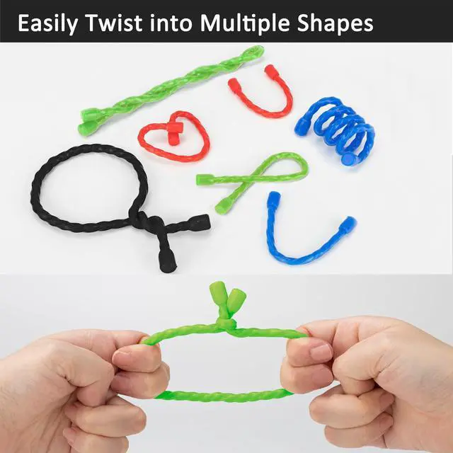 Alt view image 7 of 7 - 20 PCS Silicone Twist Ties Reusable Cable Ties Steel-Core Straps for Organizing Bundling and Holding All Purpose Bendable Cord Tie for Indoor Outdoor 4 6 12 18 24 inch (4 Colors)