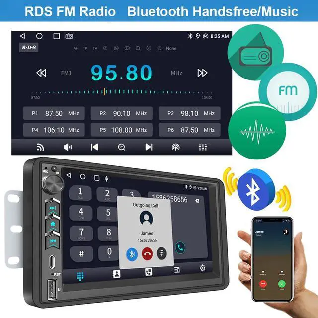 Alt view image 7 of 7 - Car Radio Stereo for Chevy Silverado SSR Tahoe Suburban Avalanche GMC Sierra Yukon 2003-2006 /Colorado Canyon 2004-2012/CarPlay Android Auto GPS Navi WiFi, Backup Camera, Physical Button Knob SWC