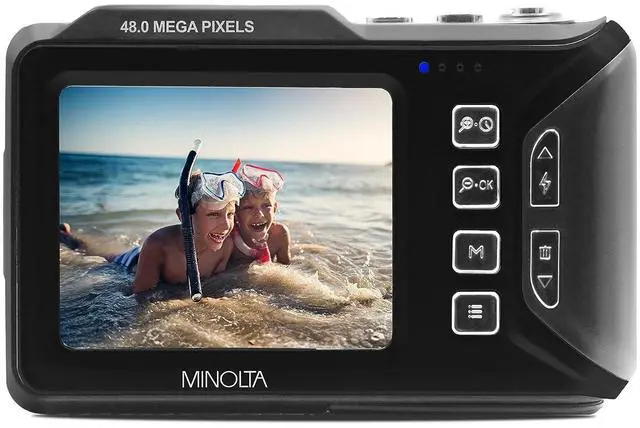 Alt view image 3 of 5 - MN60WP 48MP 4K Waterproof Dual Screen WiFi Digital Camera (Black) | Capture sharp photos and video with intuitive controls for travel, family and everyday moments