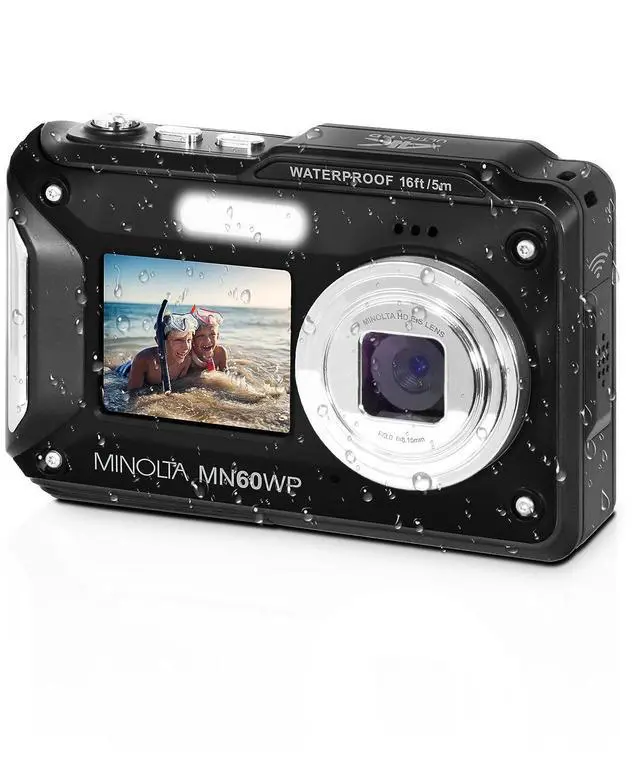 Alt view image 4 of 5 - MN60WP 48MP 4K Waterproof Dual Screen WiFi Digital Camera (Black) | Capture sharp photos and video with intuitive controls for travel, family and everyday moments