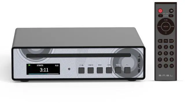 Main image of SMSL PL100PRO CD Player, Dual CS43131 DAC Chip Lossless MQA Playback CD-R/CD-RW/MP3 Disc, XLR/RCA/Optical/Coaxial/3.5mm/4.4mm Headphone Output, Compact HiFi CD Player for Home Audio