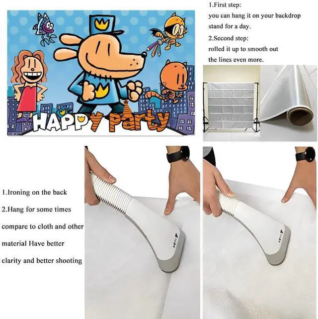 Alt view image 5 of 6 - Dog Cartoon Man Birthday Party Decorations, 5x3ft Happy Birthday Backdrop Banner Theme for Dog Party Decorations Indoor Outdoor