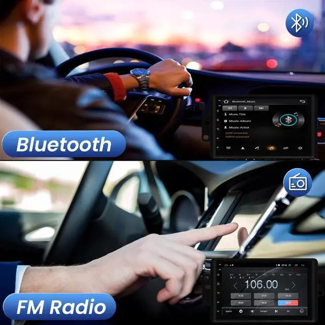 Alt view image 5 of 7 - QLED Radio for Chevy Chevrolet Silverado SSR Tahoe 2003-2006,GMC Siera Yukon 2003-2006,Hummer H2 2003-2007,CarPlay Android Auto Ready,Steering Wheel Control,Free Back Camera