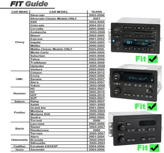 Alt view image 6 of 7 - QLED Radio for Chevy Chevrolet Silverado SSR Tahoe 2003-2006,GMC Siera Yukon 2003-2006,Hummer H2 2003-2007,CarPlay Android Auto Ready,Steering Wheel Control,Free Back Camera