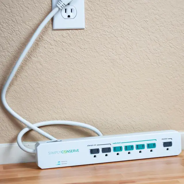 Alt view image 7 of 7 - Advanced Power Strip SC73T1, Surge Protector with Multiple Outlets, White Extension Cord for Electronics, Energy Saver Device with Child Protective Covers