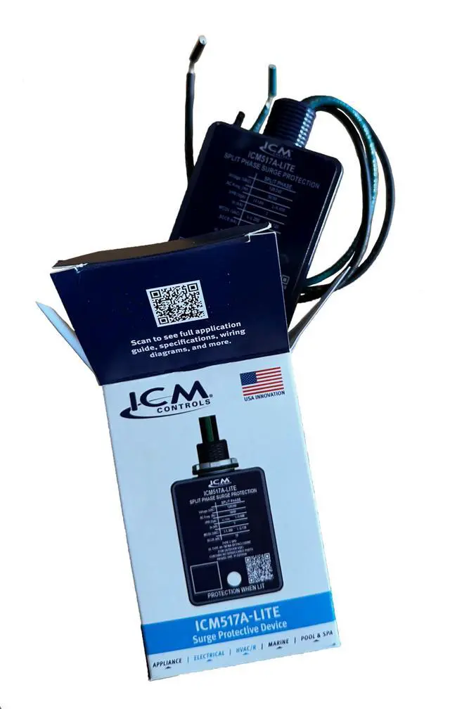 Alt view image 3 of 5 - ICM517A-Lite HVAC Surge Protector, 60kA, NEMA 4X, ICM 517 Lite, UL | ICM517A-Lite Surge Protector TPMOV tech, 60kA/612J rating, NEMA 4X enclosure, UL listed, AG3000 replacement, 120/240V