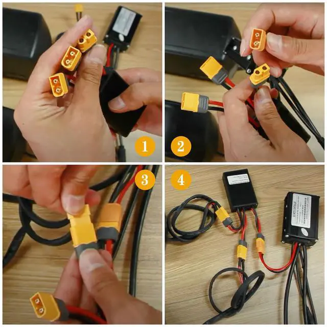 Alt view image 5 of 7 - Double Battery Discharge Converter for E-Bike,DC 20V-72V DC Dual Battery Pack Switch Balancer XT60 Plug for Increase The Capacity by Connecting Two Batteries in Parallel Equalization Module (30A)