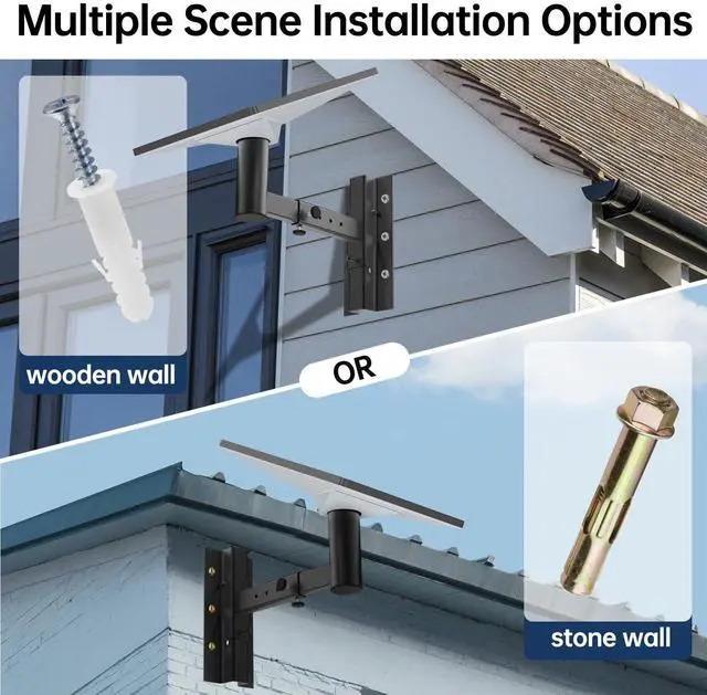 Alt view image 4 of 7 - Adjustable Starlink Mini Mount Kit with Adapter - Mounting for Starlink Internet Satellite Adapter for RV/Ladder/Pole/Rack/Roof Starlink Mini Accessories