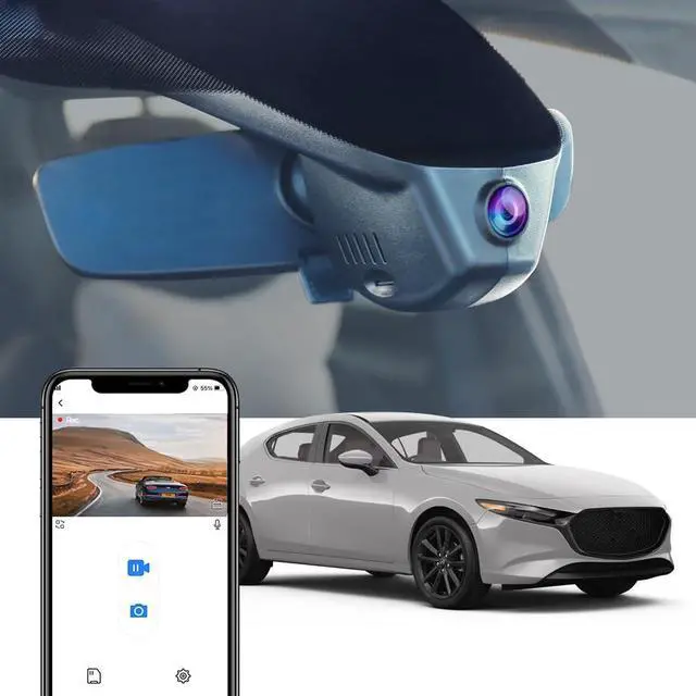 Main image of 4K Dash Cam Suitable for Mazda 3 2024-2026 Sedan Hatchback (with Sunroof), OEM Factory Look, UHD 2160P Video, WiFi & APP, Loop Recording, Parking Sensor, Easy to Install, 64GB Card