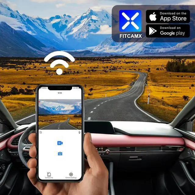 Alt view image 4 of 6 - 4K Dash Cam Suitable for Mazda 3 2024-2026 Sedan Hatchback (with Sunroof), OEM Factory Look, UHD 2160P Video, WiFi & APP, Loop Recording, Parking Sensor, Easy to Install, 64GB Card