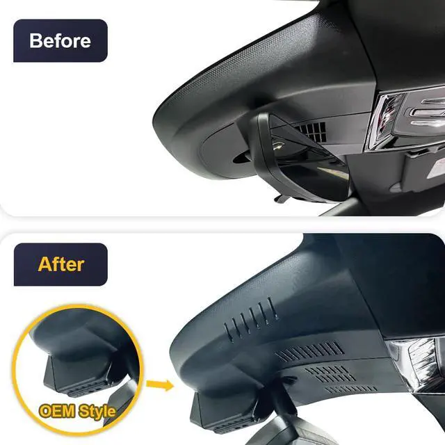 Alt view image 2 of 6 - 4K Dash Cam Compatible with Cadillac Lyriq 2023-2026 & Lyriq-V (with Auto-Dimming), OEM Factory Look, UHD 2160P Video, Bulit-in WiFi & APP, Loop Recording, G-Sensor, Plug & Play, 64GB Card