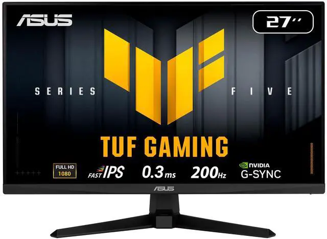 Main image of TUF Gaming 27 1080P Monitor (VG279Q5A) Full HD (1920 x 1080), 200Hz, 0.3ms, Fast IPS, G-SYNC Compatible, Extreme Low Motion Blur Sync, 99% sRGB, DisplayWidget, Gaming AI