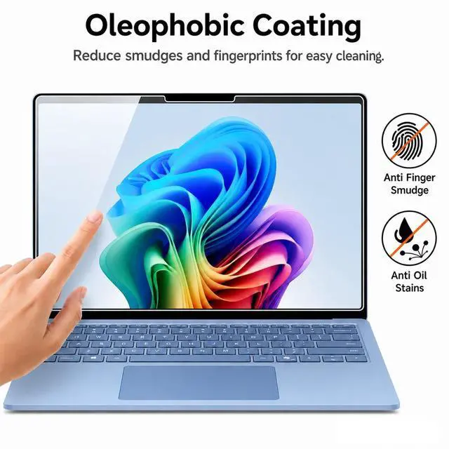 Alt view image 6 of 7 - ArmorShield Screen Protector for Surface Laptop 8/ Laptop 7 13.8" | 9H Tempered Glass Protective Film, Scratch Resistant, Reinforced Protection, Anti-Fingerprint, 2 Pack