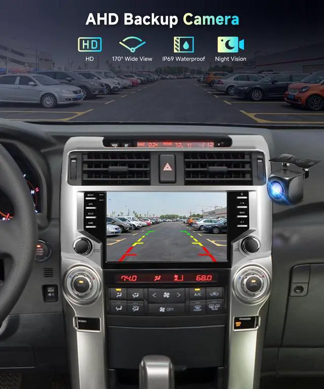 Alt view image 4 of 7 - for Toyota 4runner 2010-2020 Radio,Build-in 5Ghz WiFi DSP EQ Android 15 Car Stereo with Wireless Carplay Android Auto,5.0 Bluetooth,9inch HD IPS Touch Screen,GPS,FM/RDS AHD Backup Camera